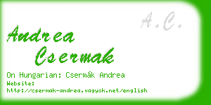 andrea csermak business card